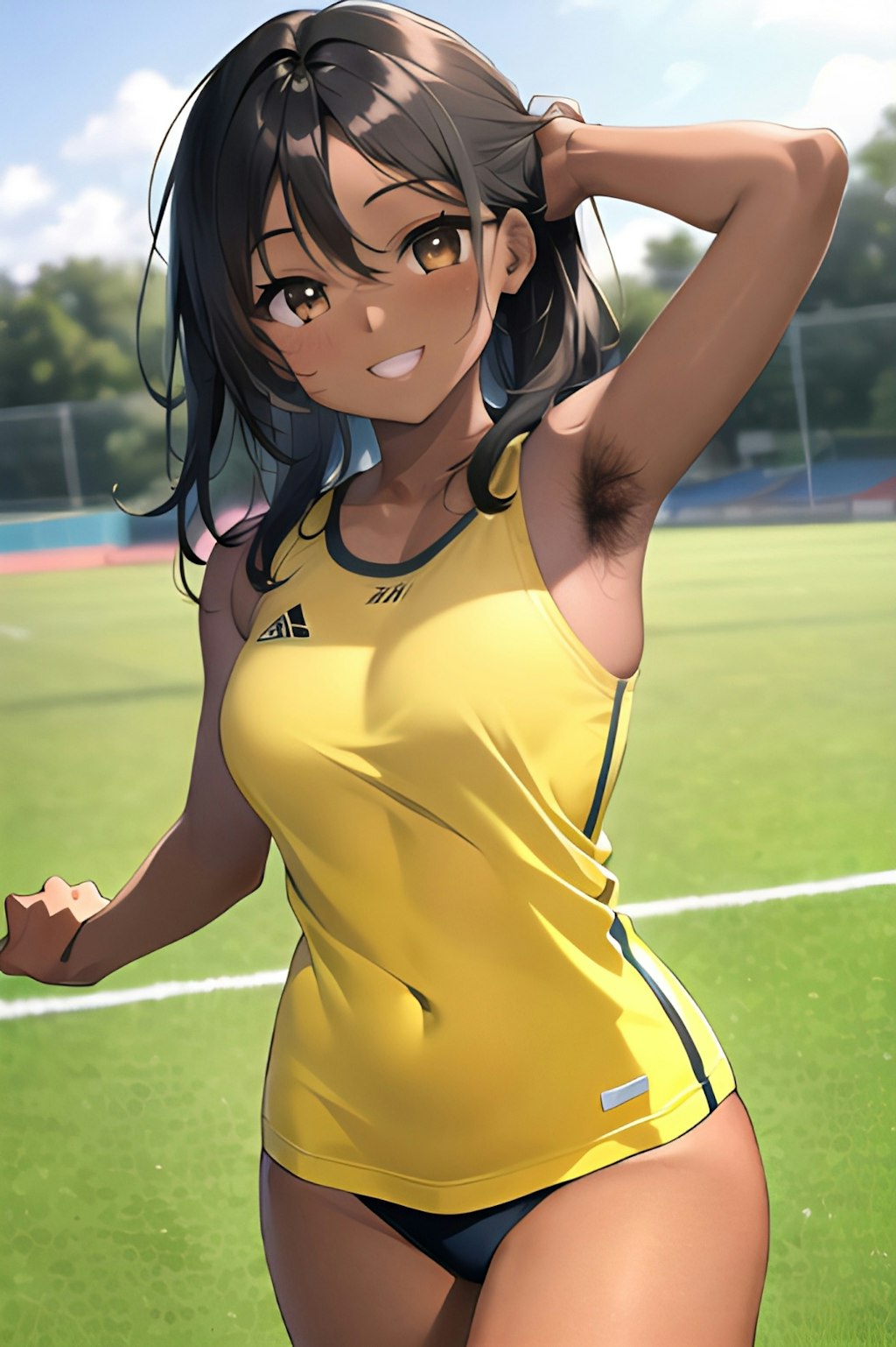 スポーティーな脇毛女子④