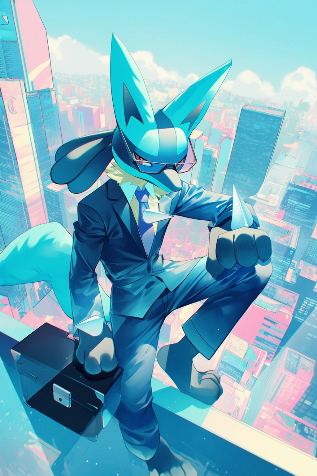 Lucario in suit