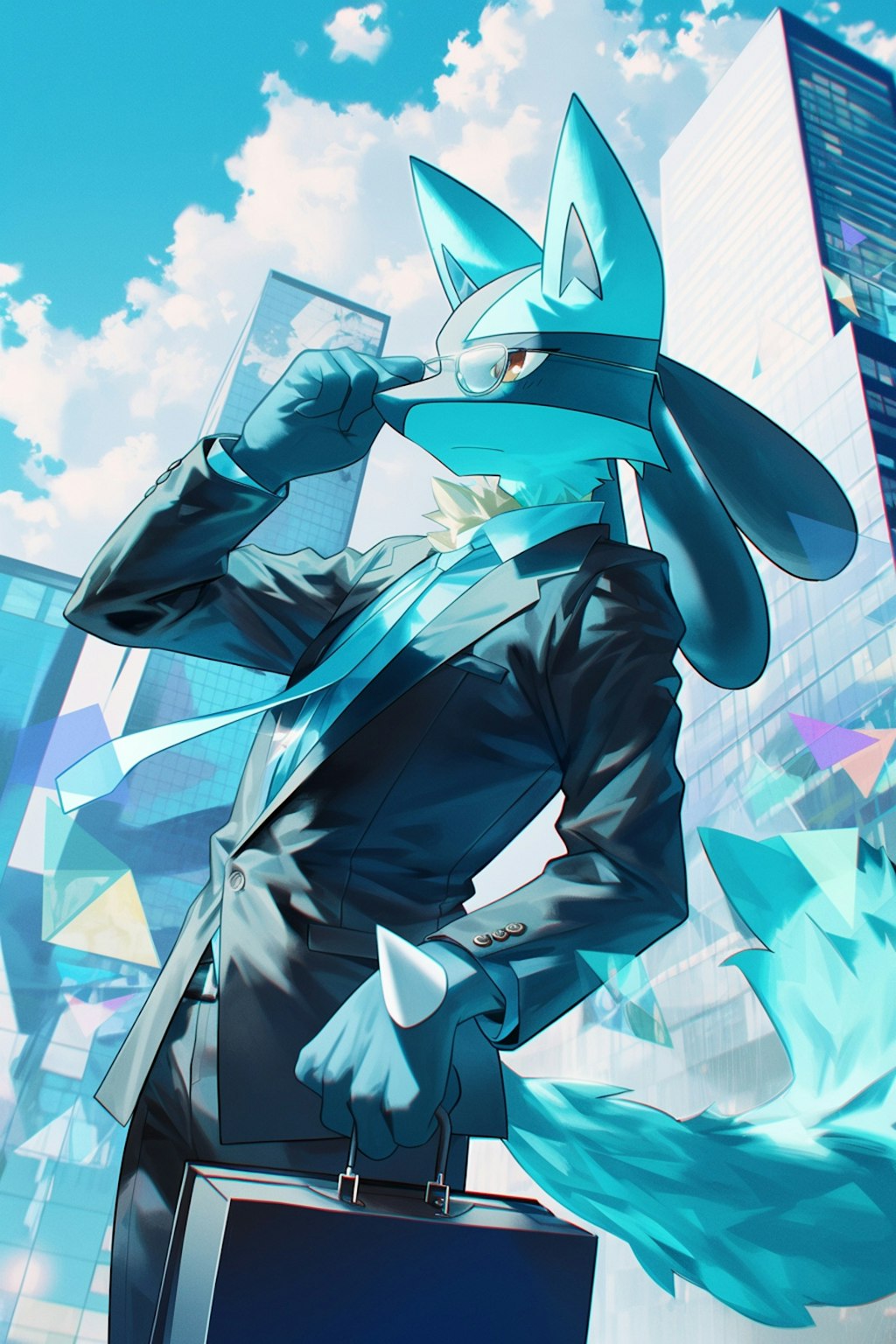 Lucario in suit