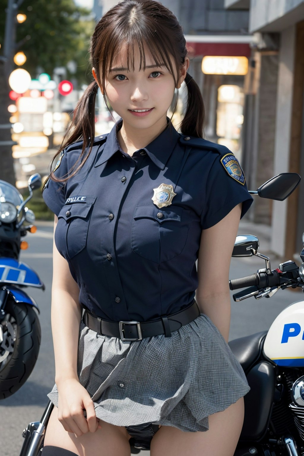 女性警察官 vol.5 バイク / ツインテール