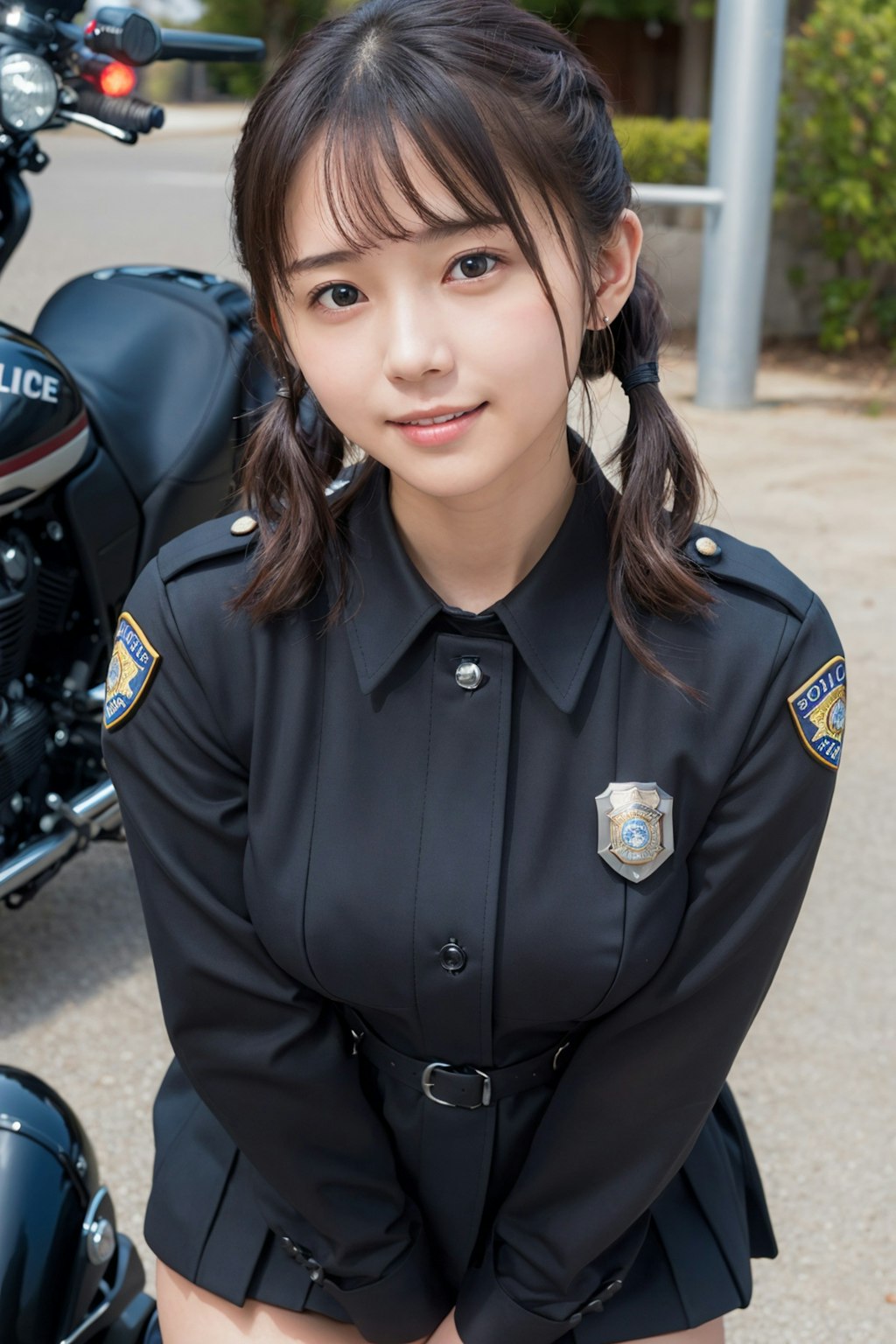 女性警察官 vol.5 バイク / ツインテール