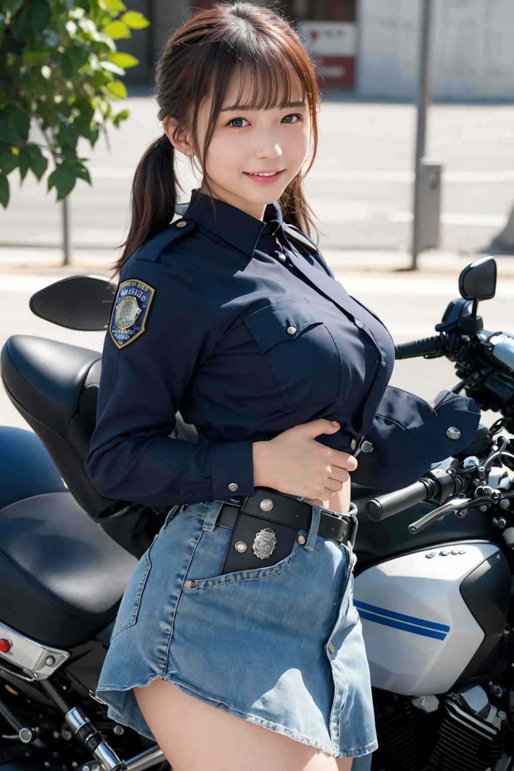 女性警察官 vol.5 バイク / ツインテール