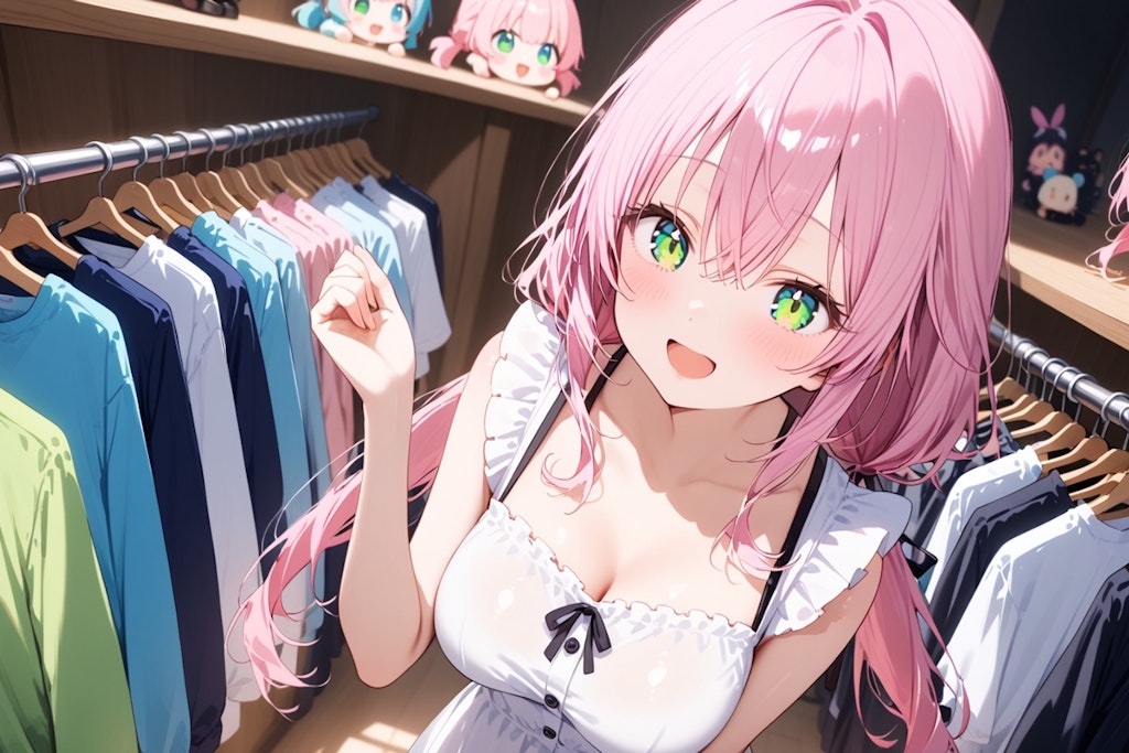 妹への服を買いに来た桃花