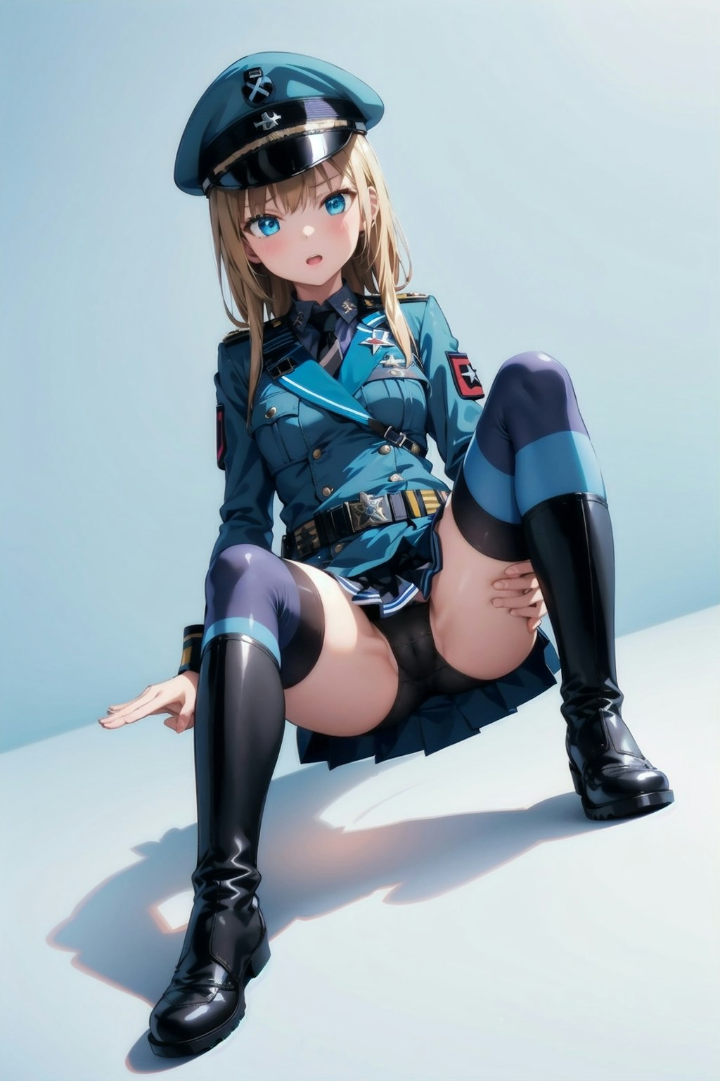 ブルーバックっぽい軍服少女