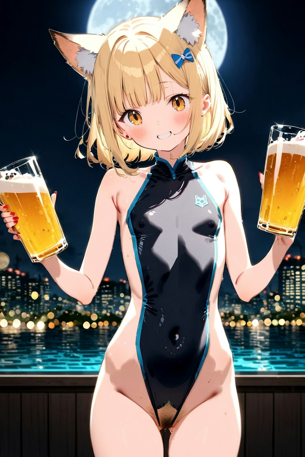 満月の夜はやっぱ満狐ビールですね！ 貝柱満狐と晩酌