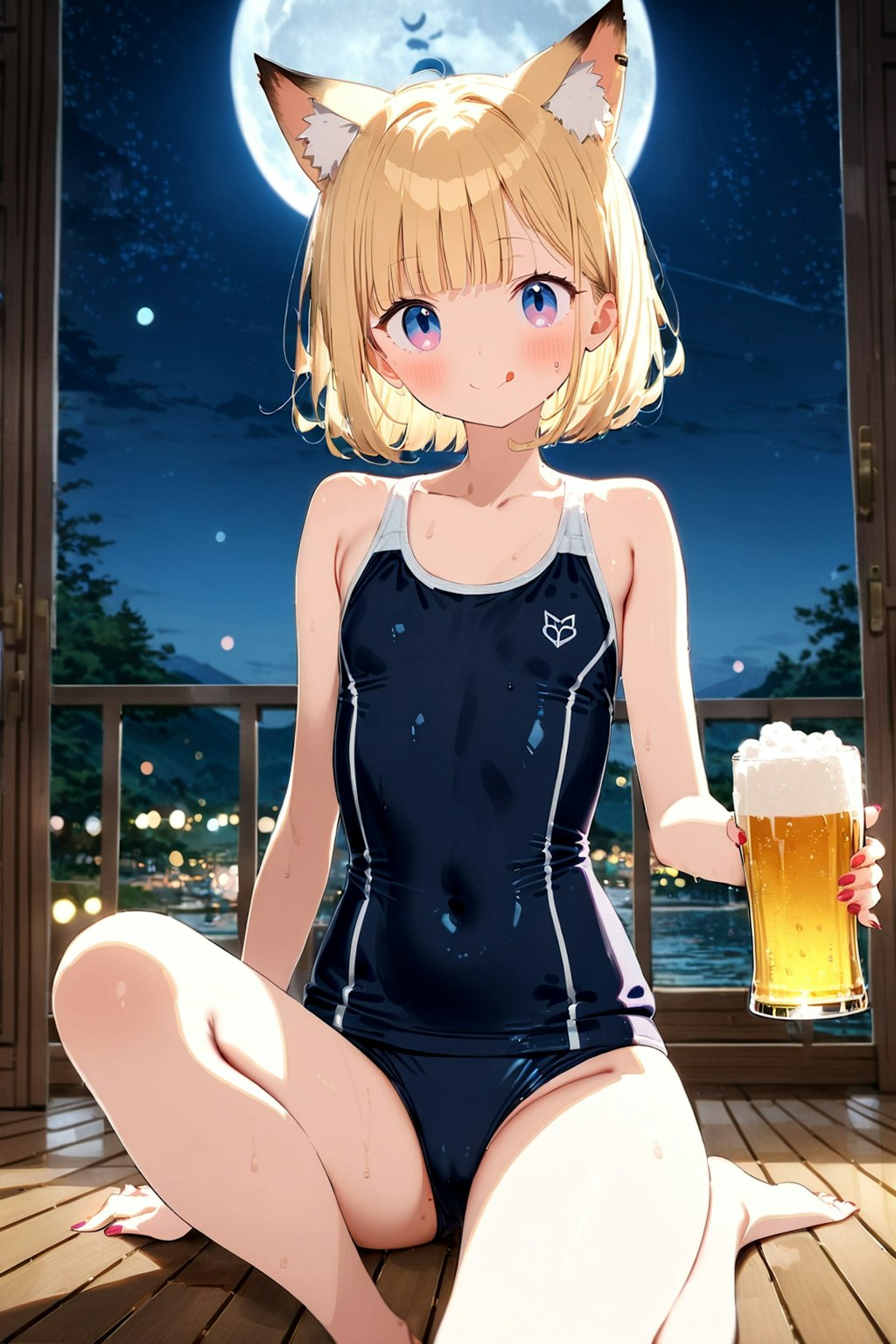 満月の夜はやっぱ満狐ビールですね！ 貝柱満狐と晩酌