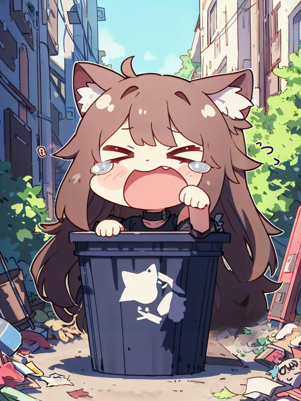 ゴミ捨て場の捨て猫