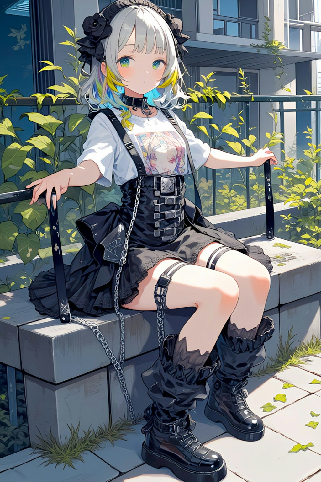 白いプリントTシャツの君