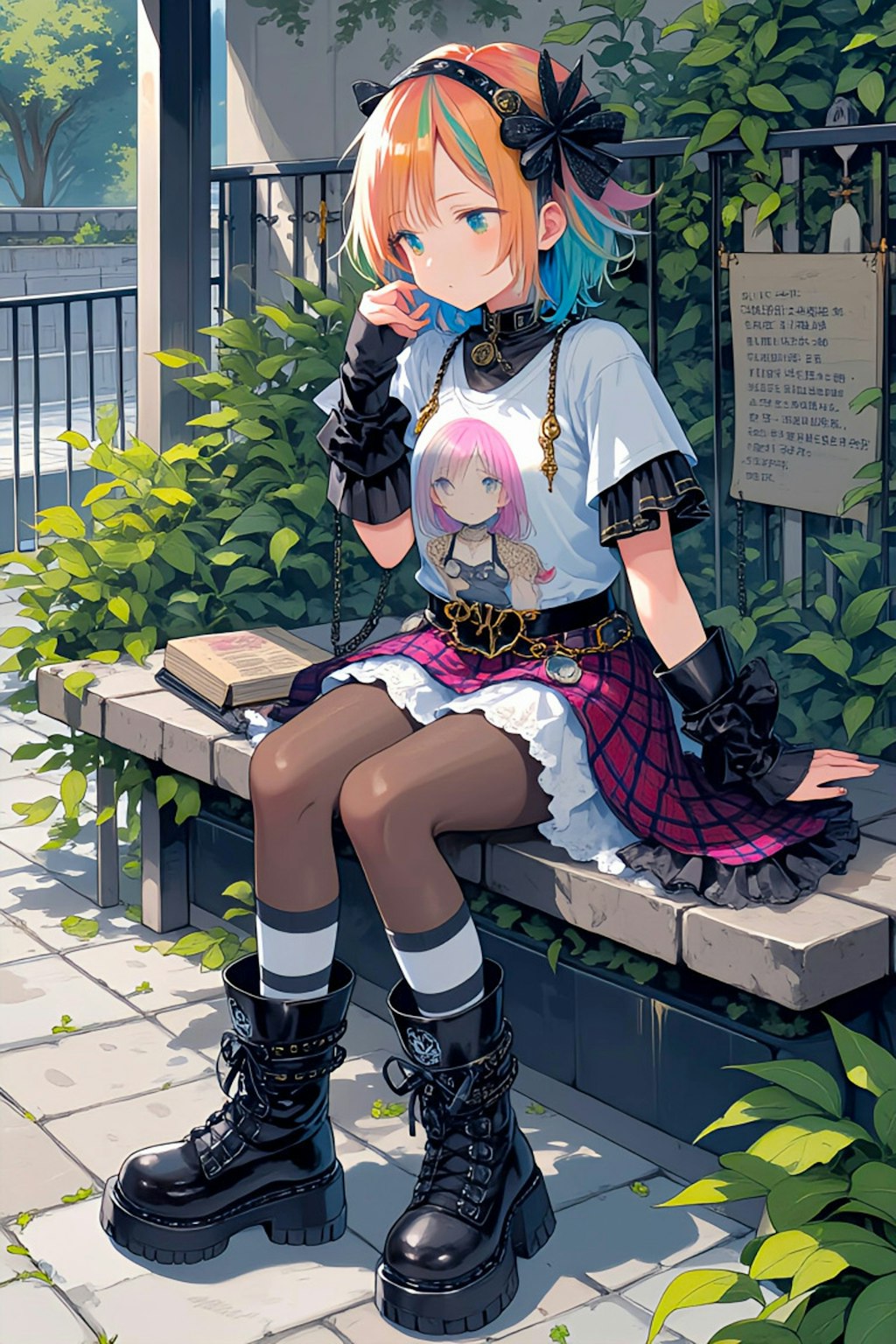 白いプリントTシャツの君