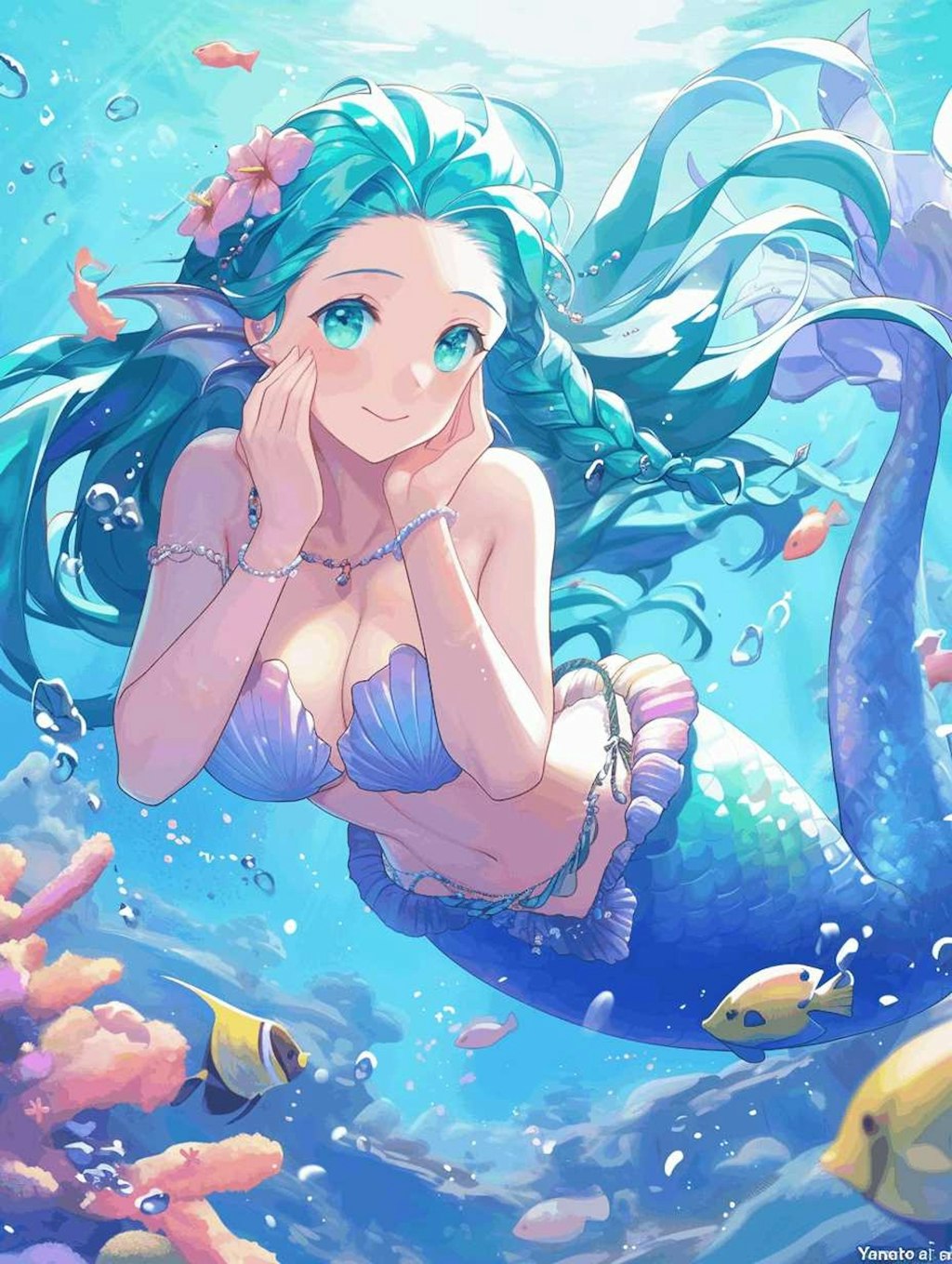 真夏の海のファンタジー　人魚ナデシコの恋。