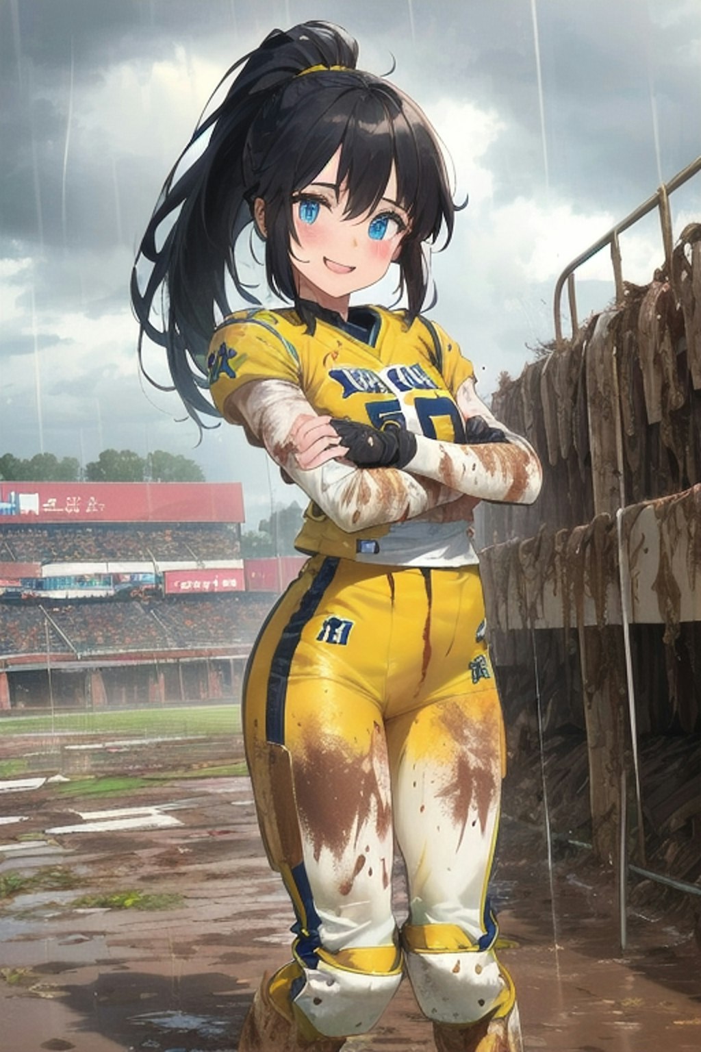 🏈泥まみれの女子アメフト 73