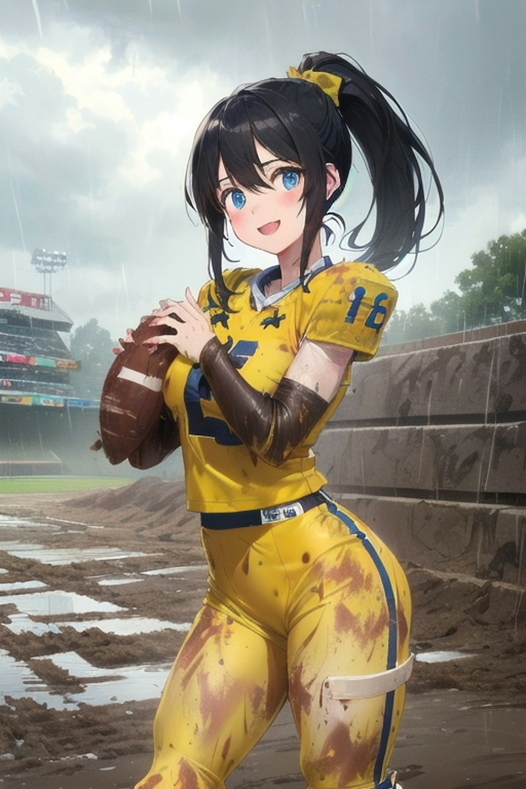 🏈泥まみれの女子アメフト 73