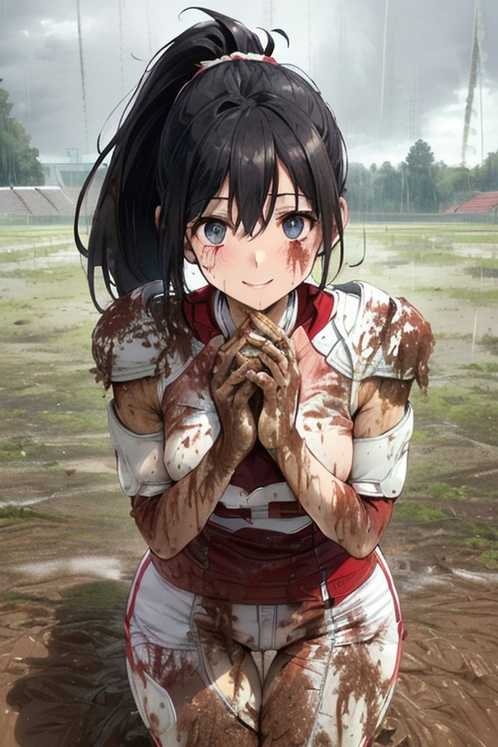 🏈泥まみれの女子アメフト 73