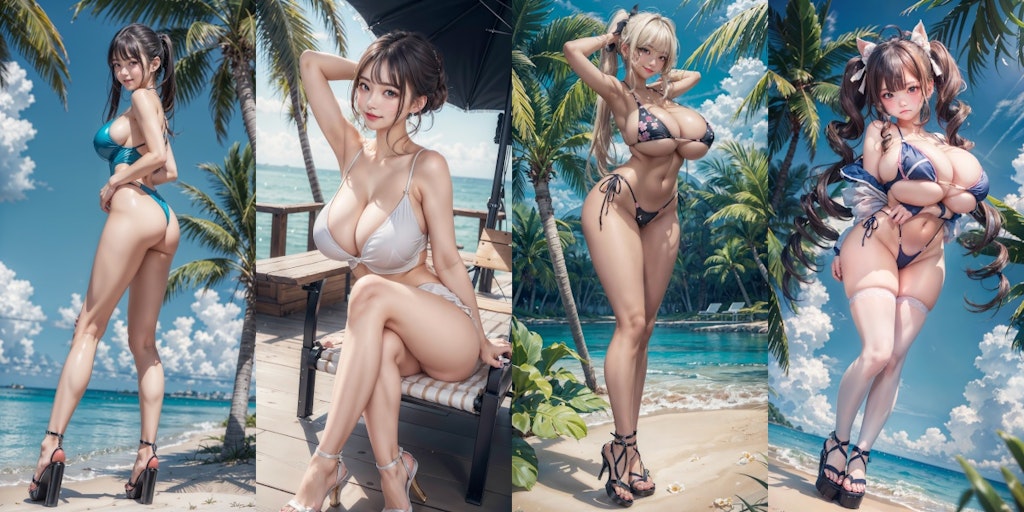 水着対決 swimsuit showdown