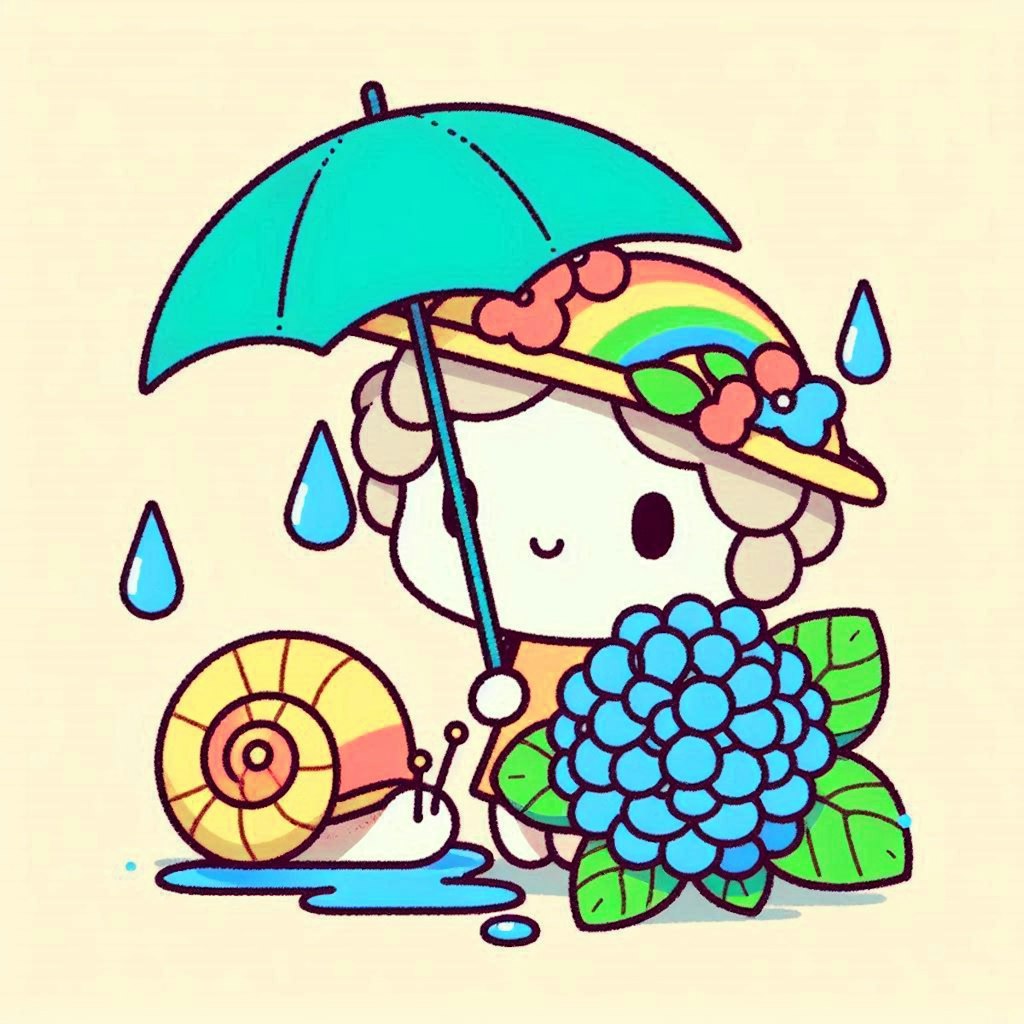 雨とカタツムリと女の子