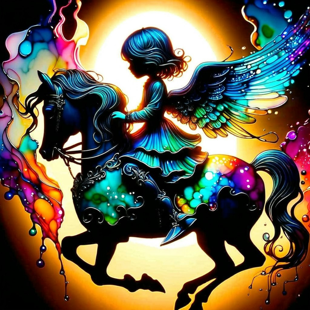 Angel on Horse