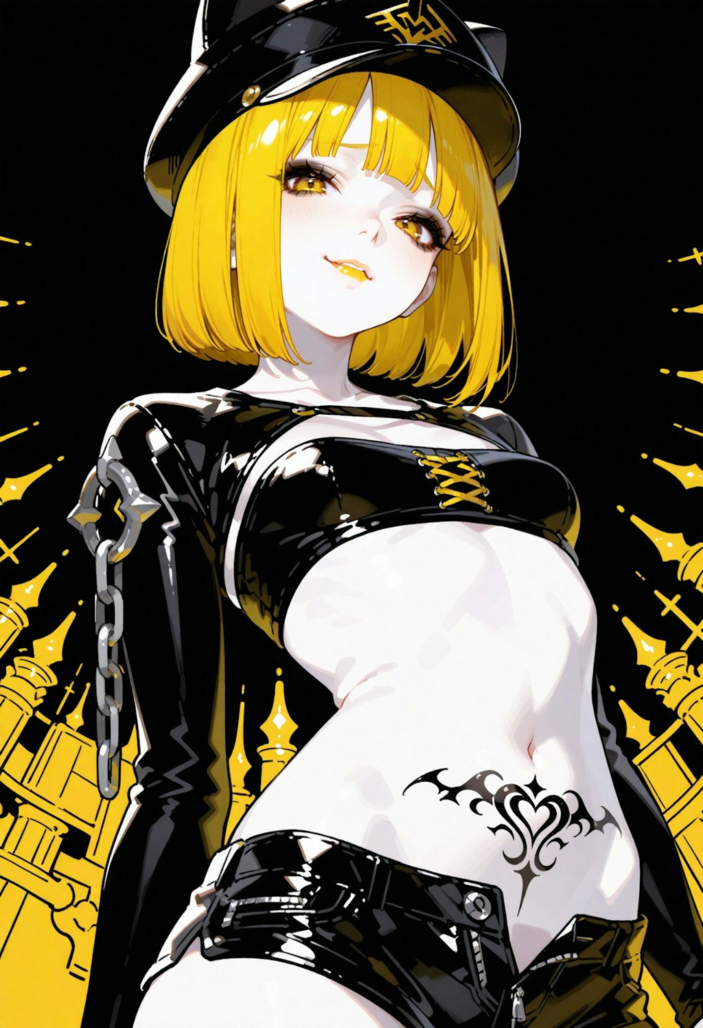 黄黒シンプル。
