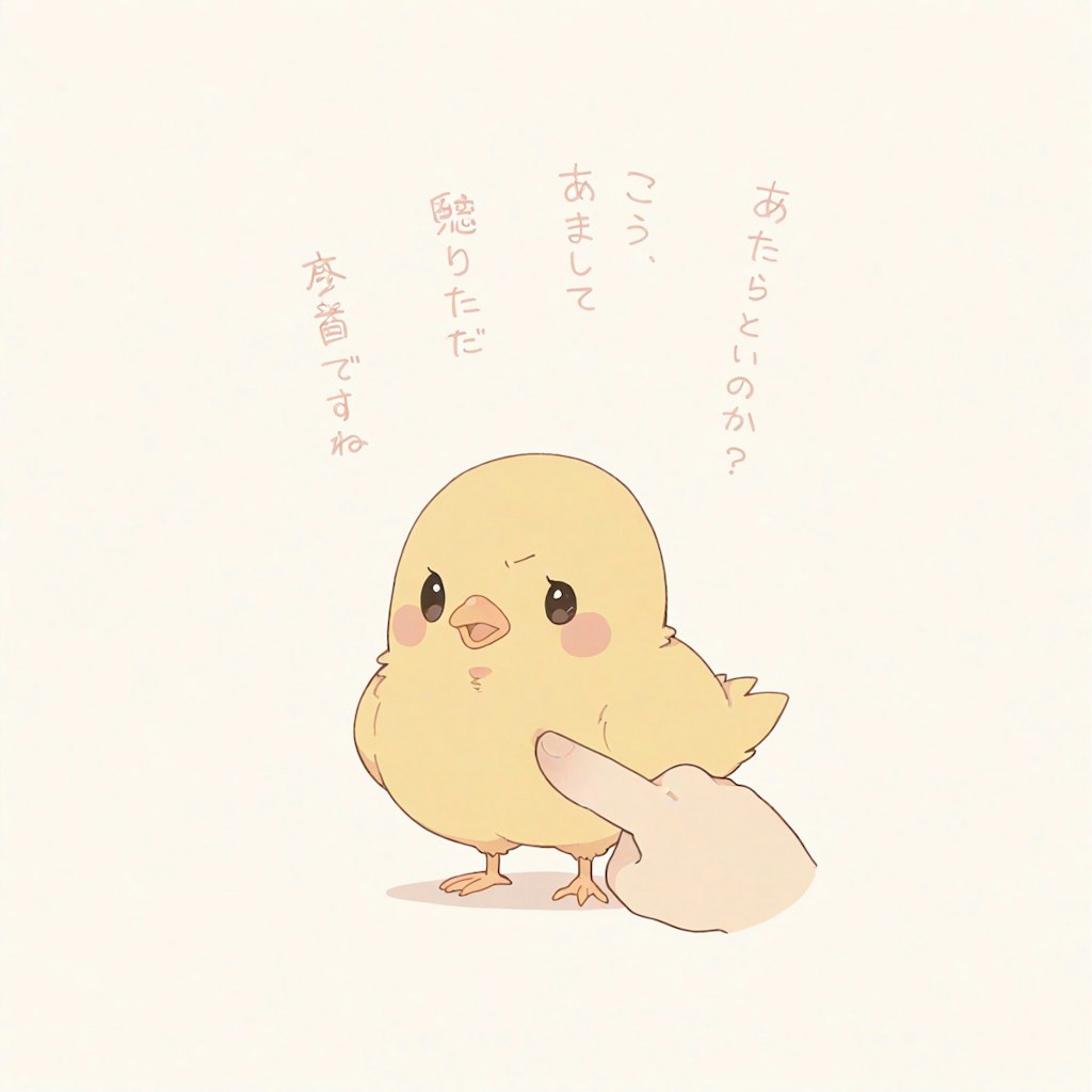 ひよこツンツン