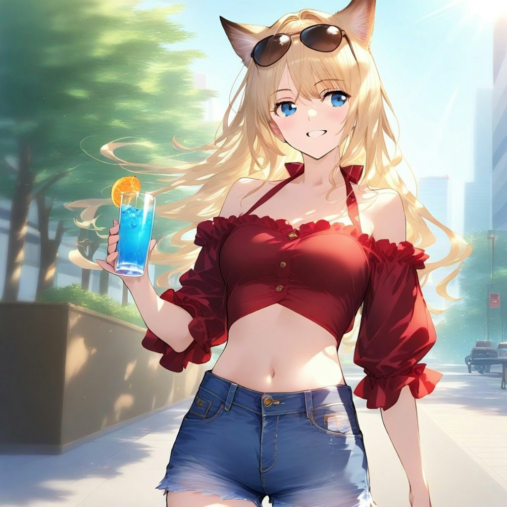夏の肩出しお姉さん！