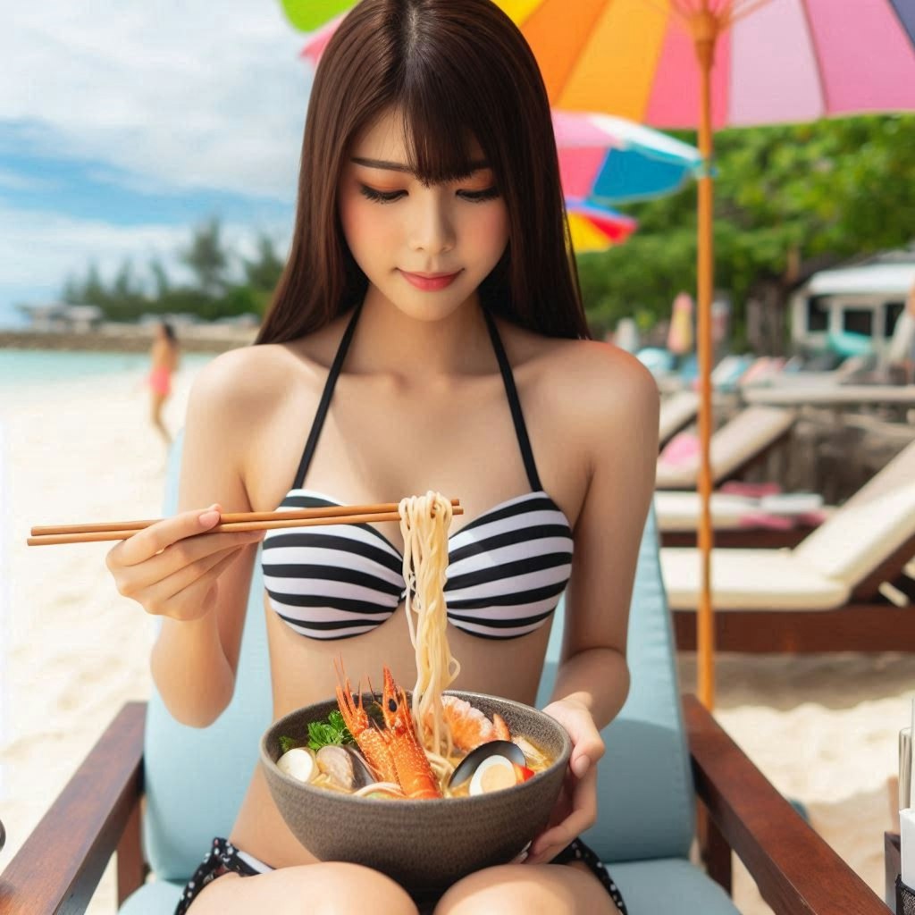 seafood noodleさんに送るビキニ美女