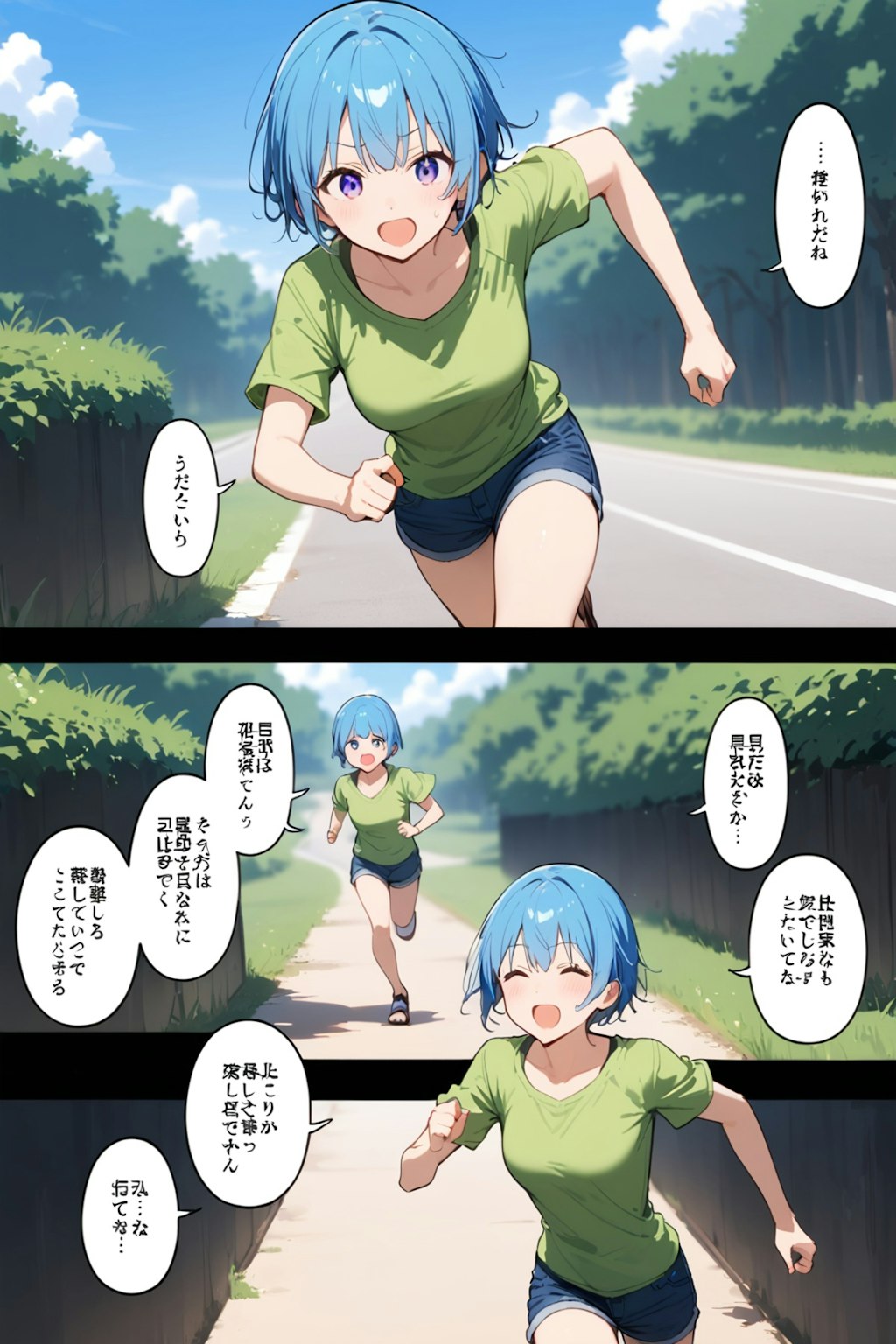 走る少女