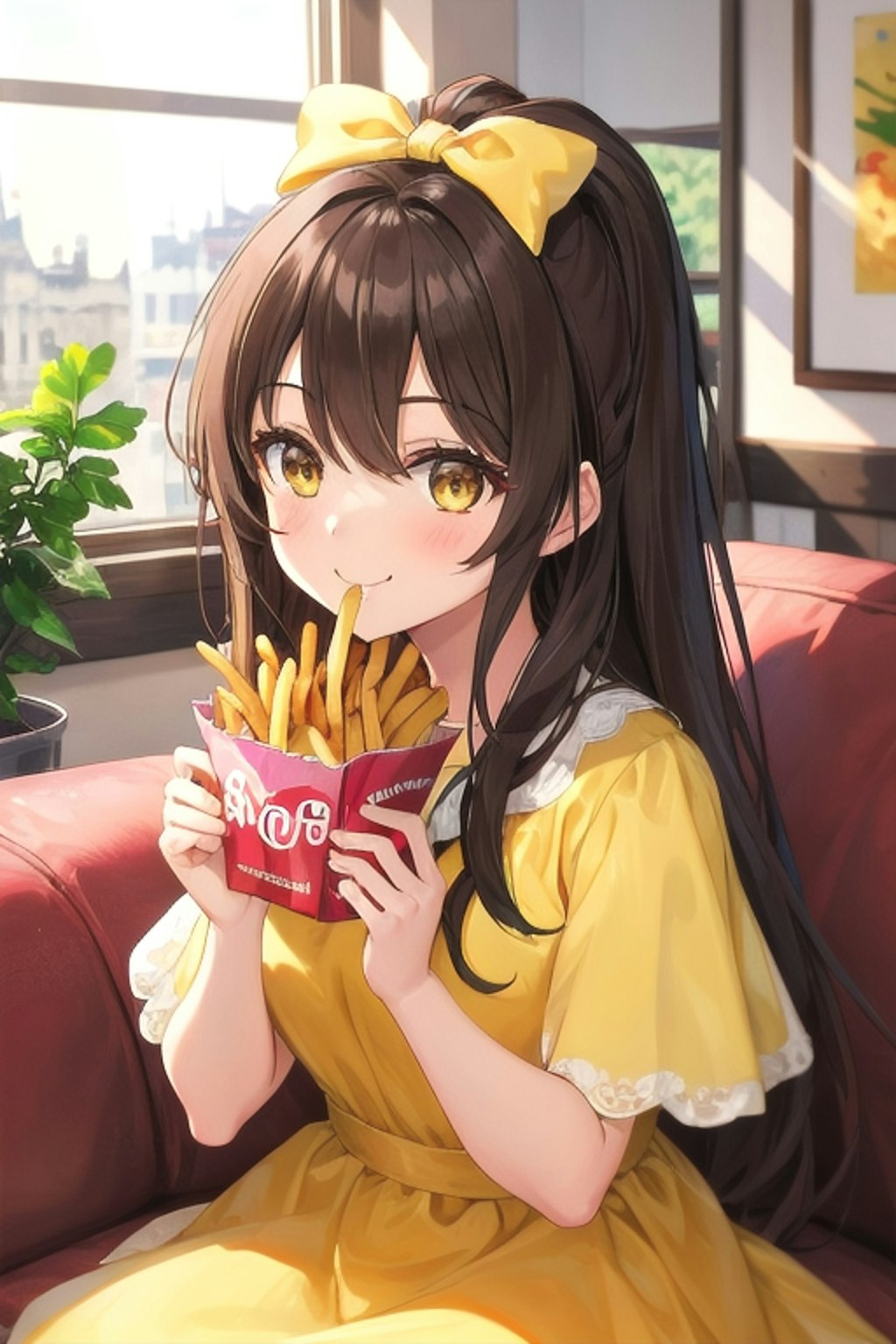 なごみちゃん熱々ポテトをほおばるっ🍟❣️