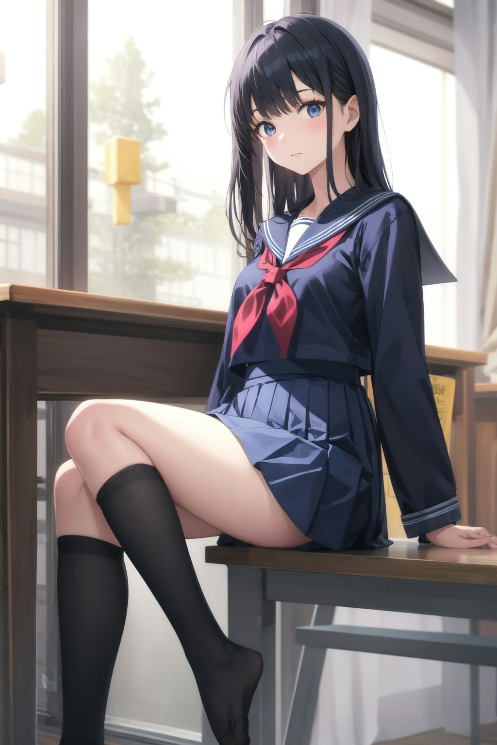 ニーハイ（thigh high socks）ではV4B（後半3枚）は少し判断ミス