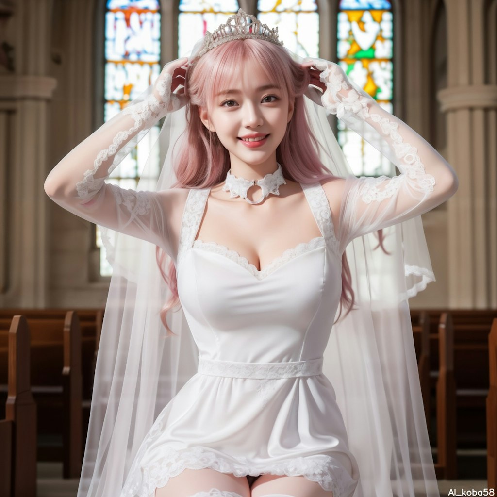 Vol121_white wedding mini dress