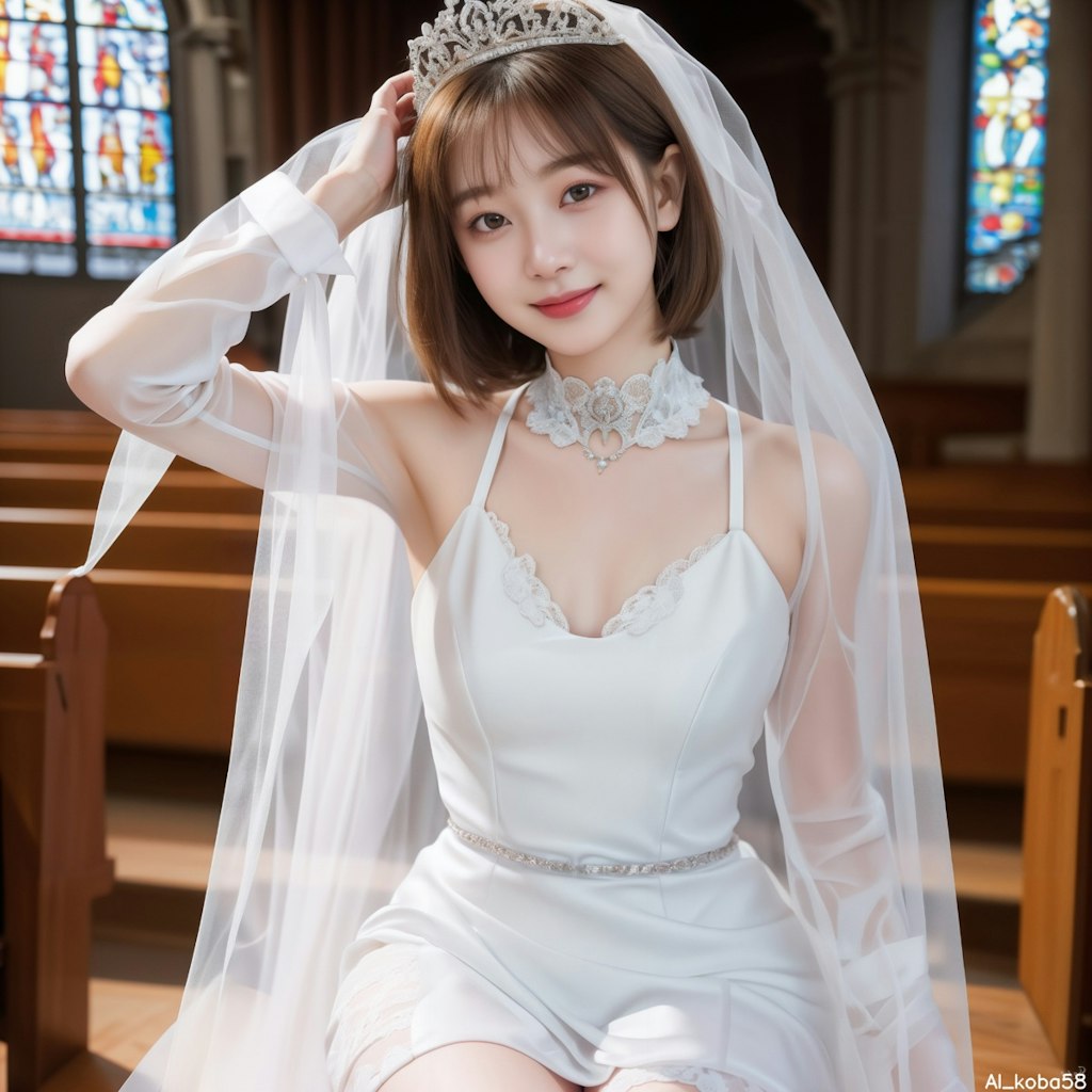 Vol121_white wedding mini dress