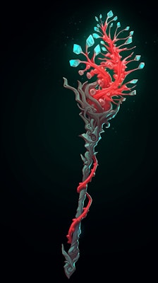 光る珊瑚の杖