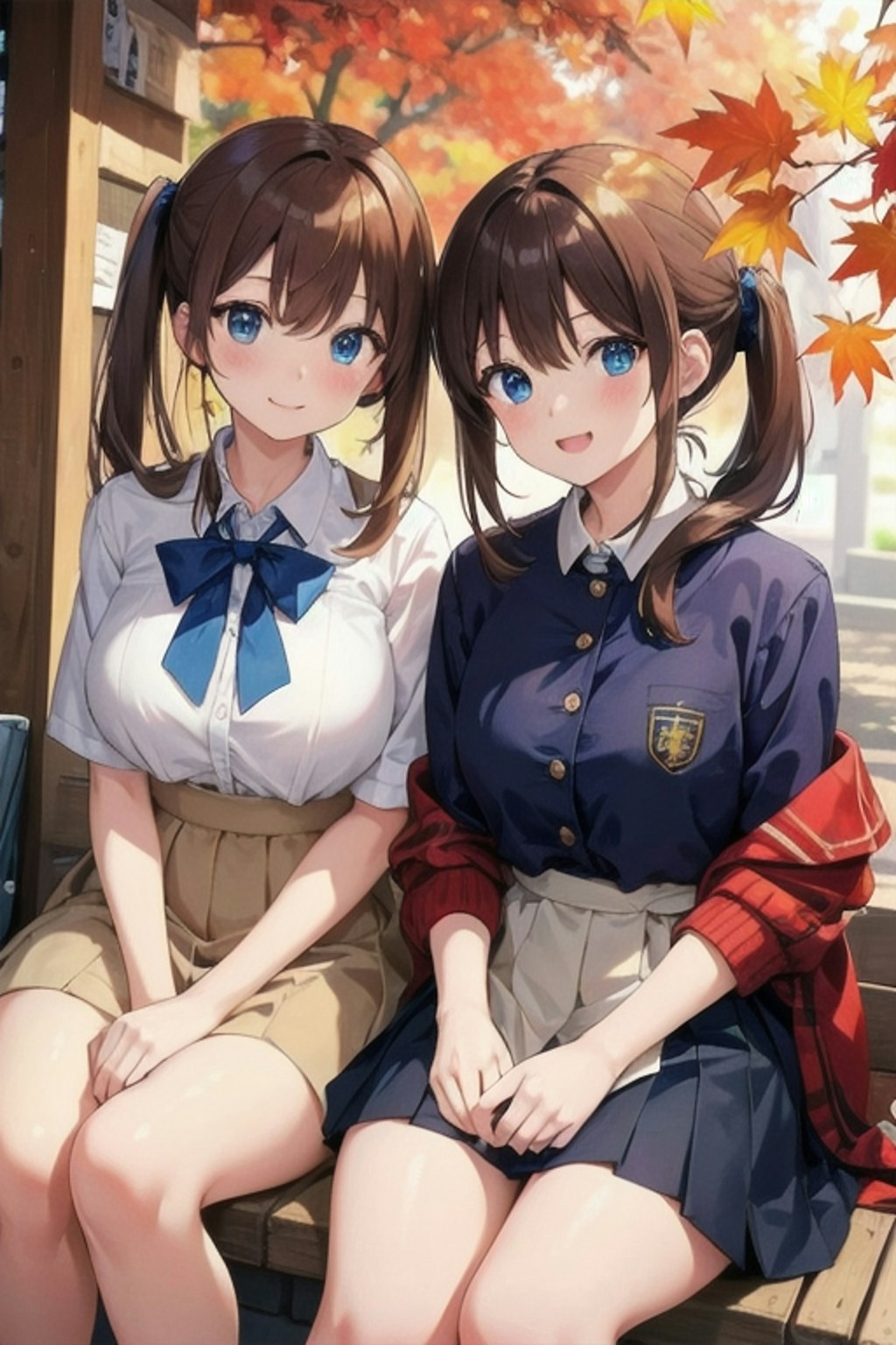 秋晴れと女の子