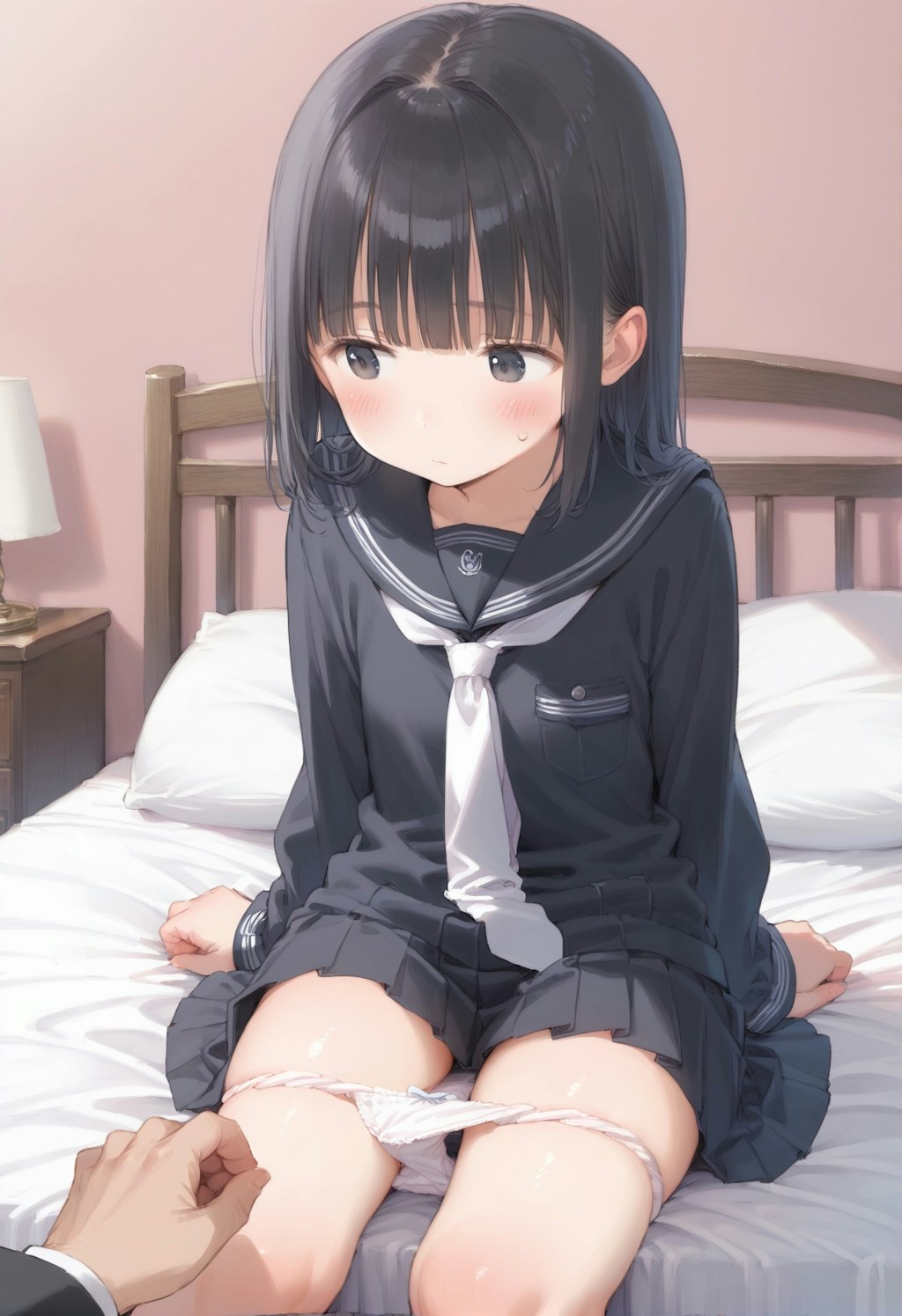 泣いてお願いする子