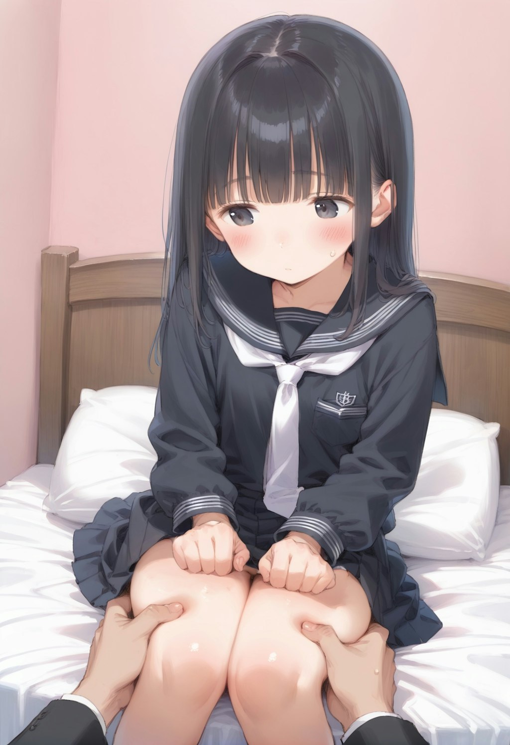 泣いてお願いする子