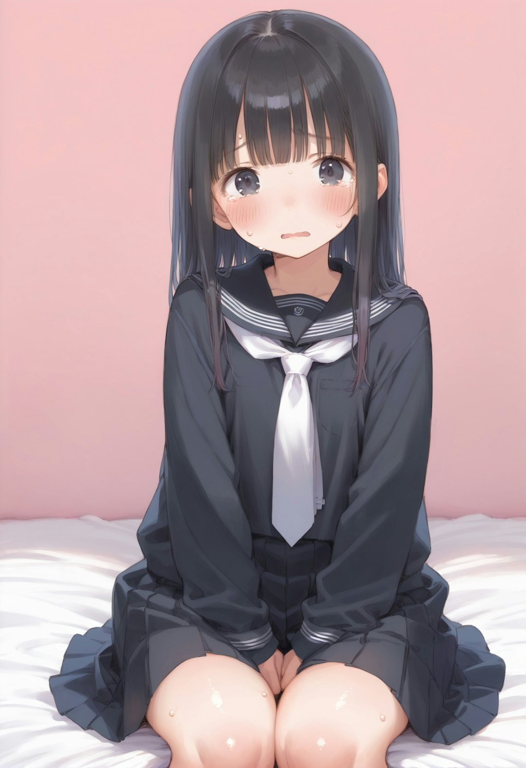 泣いてお願いする子