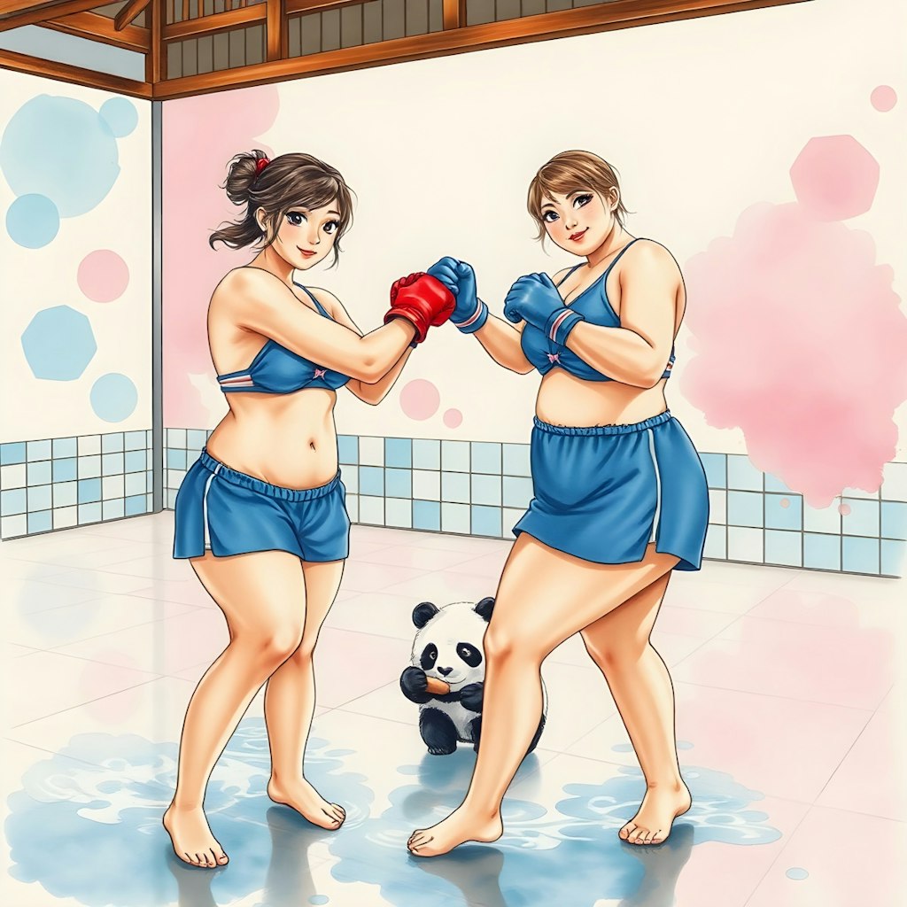 パンダがパン食べてる