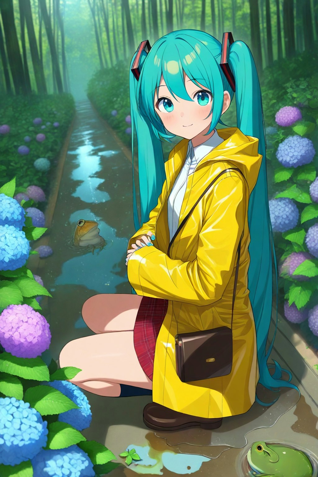 雨上りの森の中