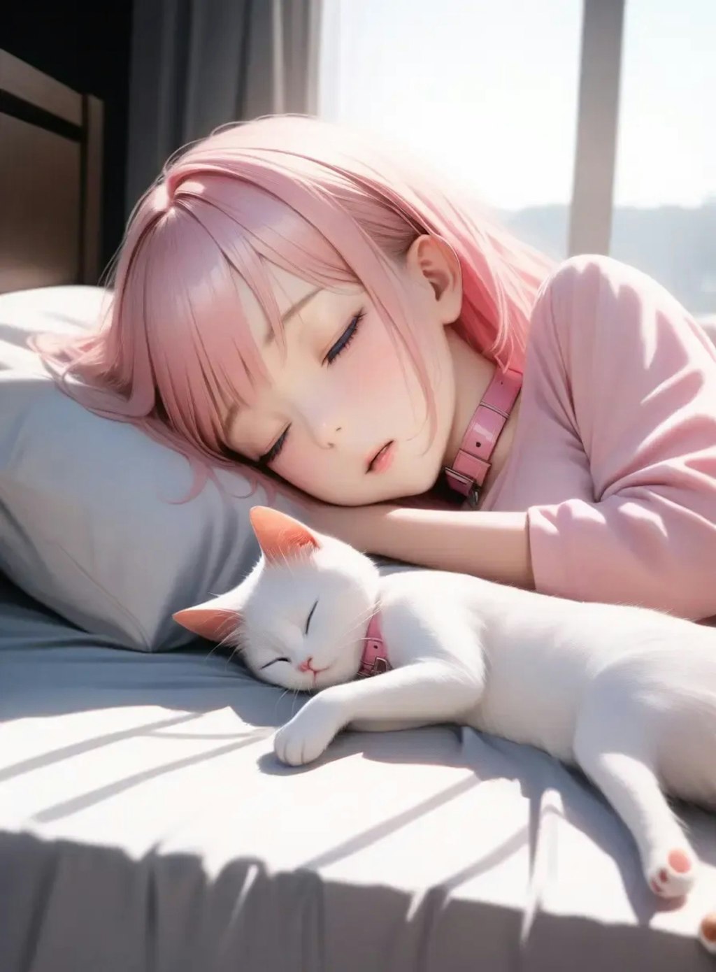 猫と寝る