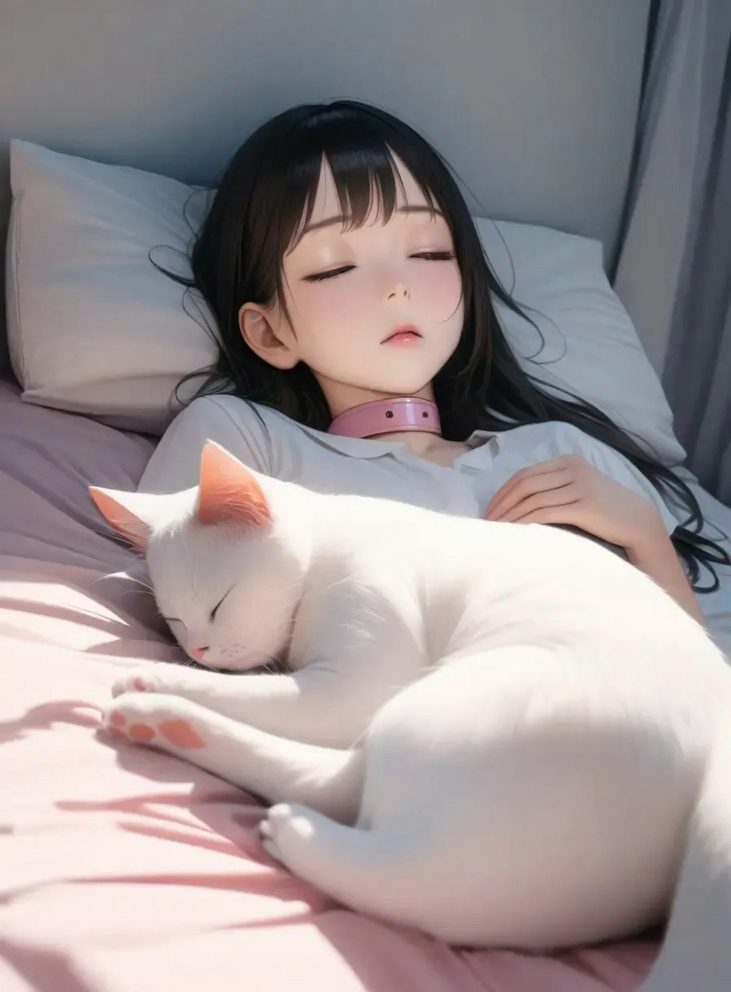猫と寝る