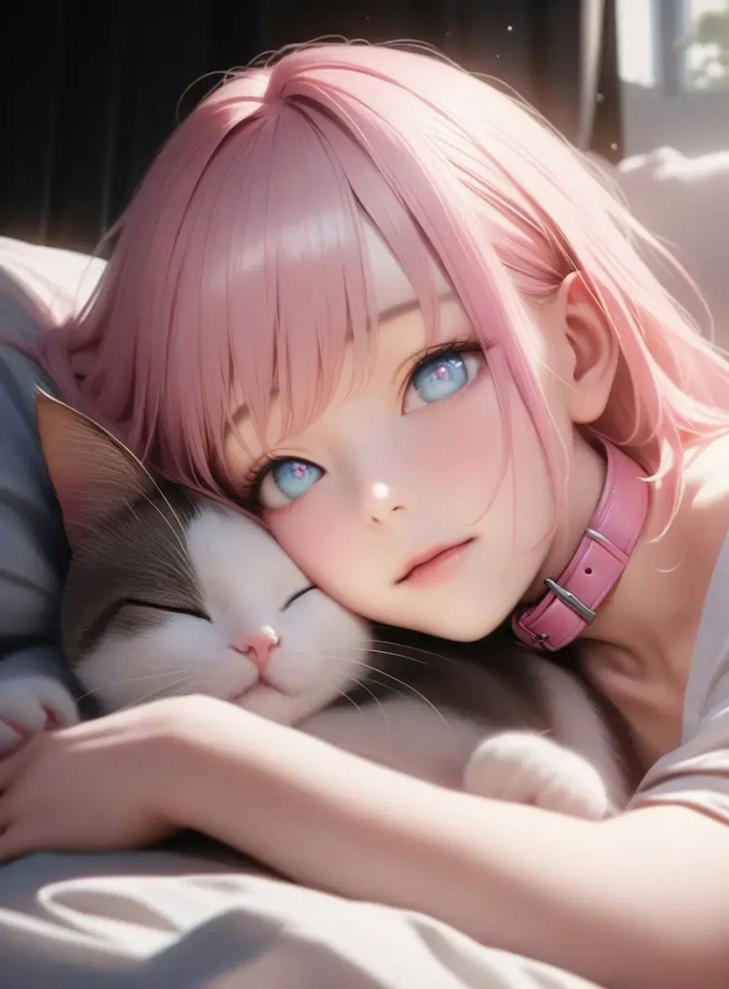 猫と寝る