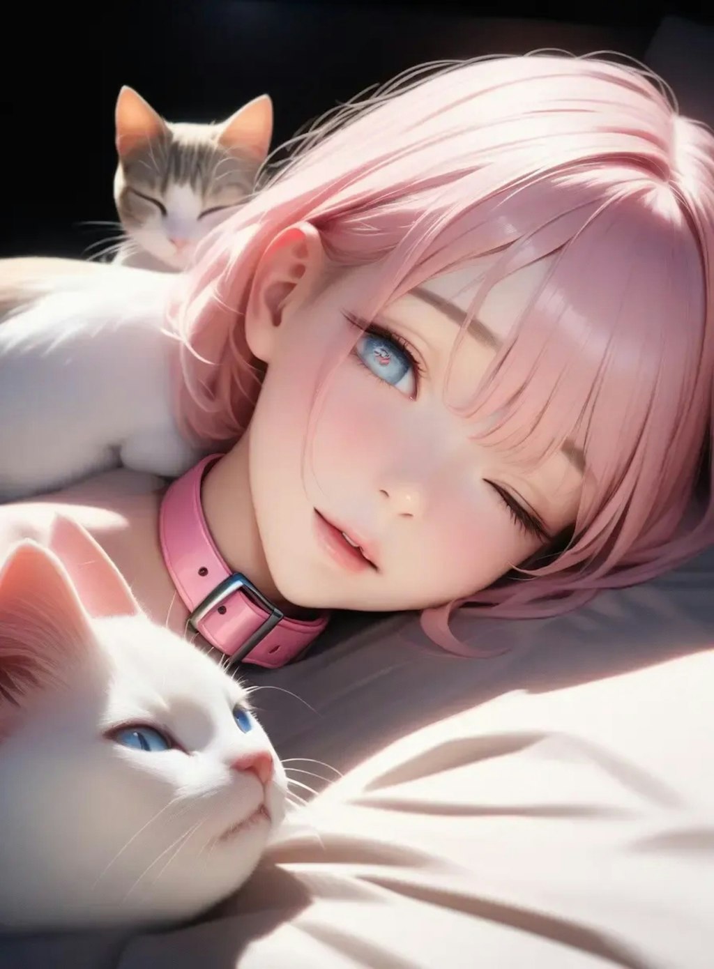 猫と寝る