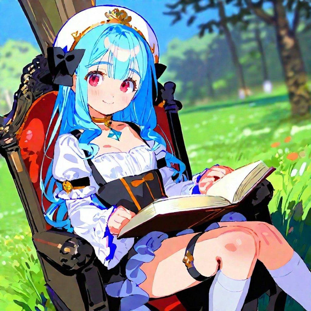 読書中っぽい魔法少女