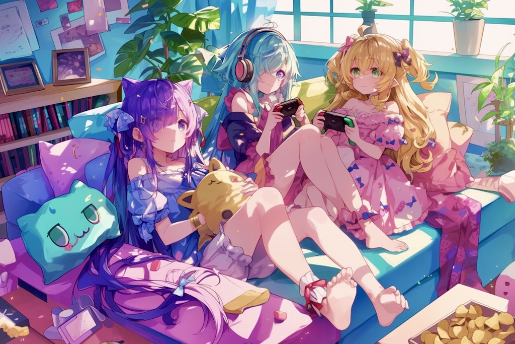 3姉妹のゲームタイム🎮