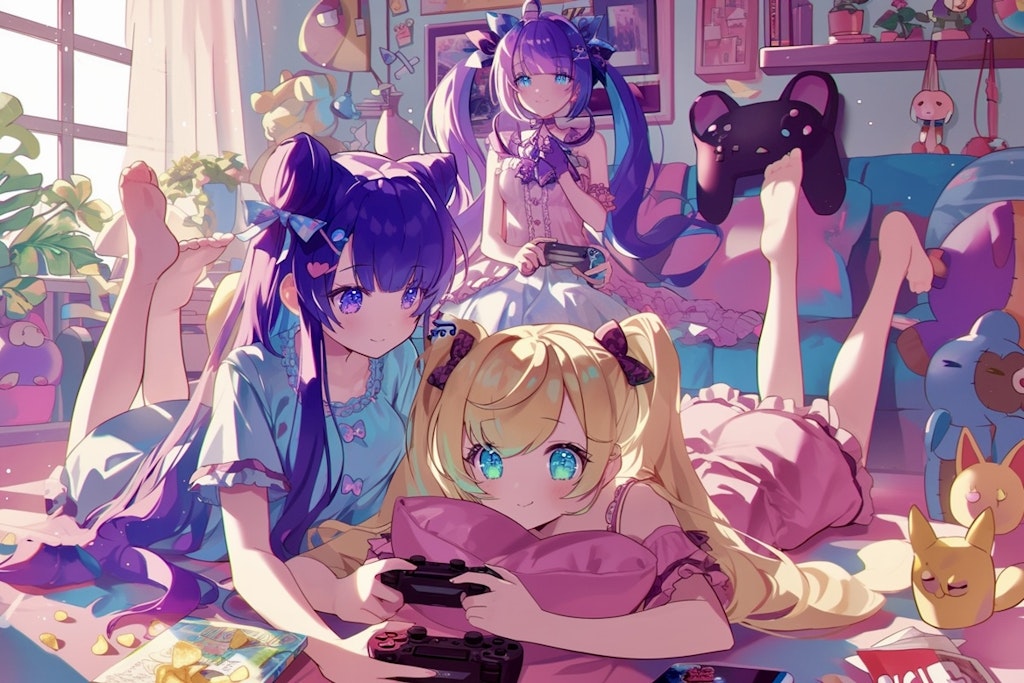 3姉妹のゲームタイム🎮