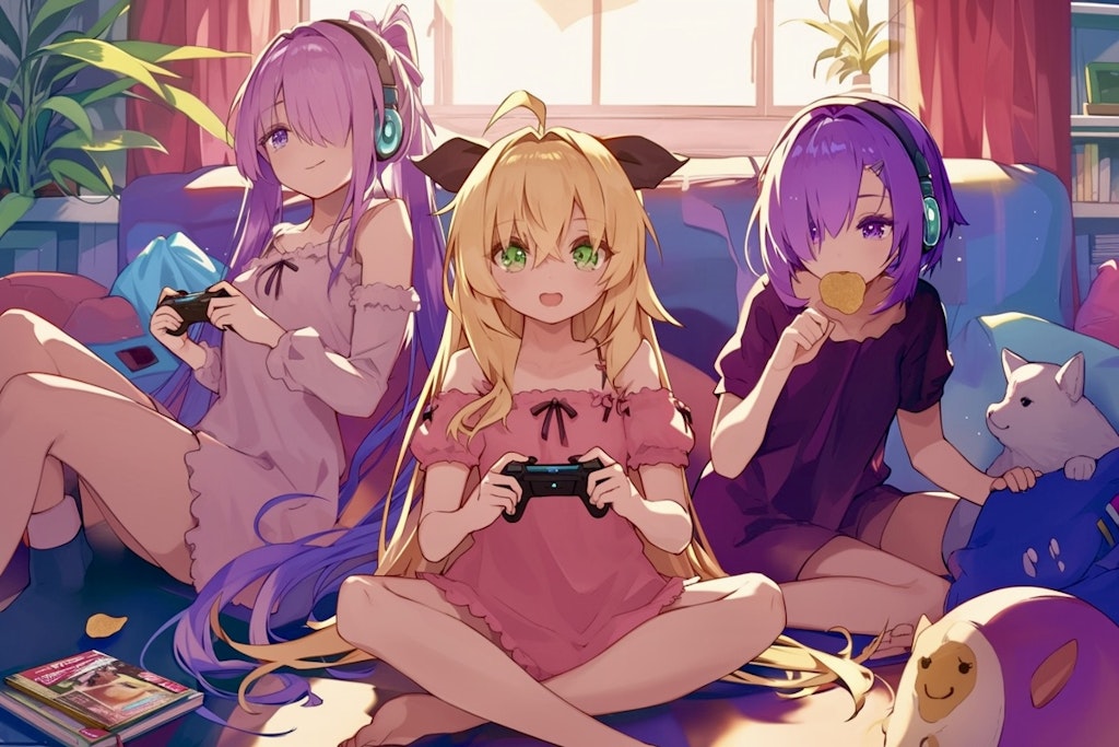 3姉妹のゲームタイム🎮