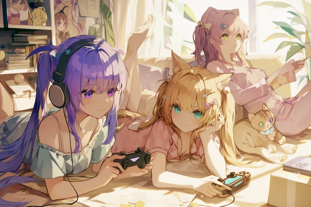 3姉妹のゲームタイム🎮