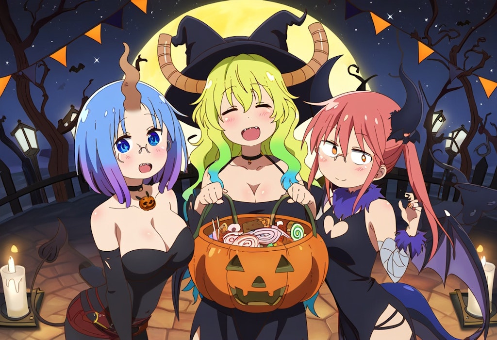 メイドラ　小林さん　ルコア　エルマ　ハロウィン