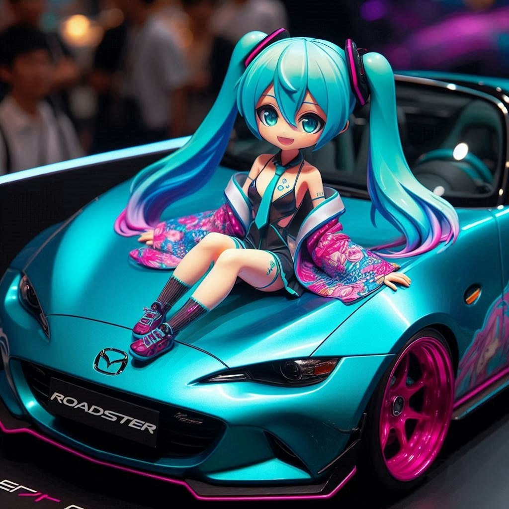 初音ミクカラーのマツダロードスター