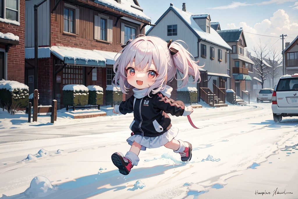 「雪だ！」