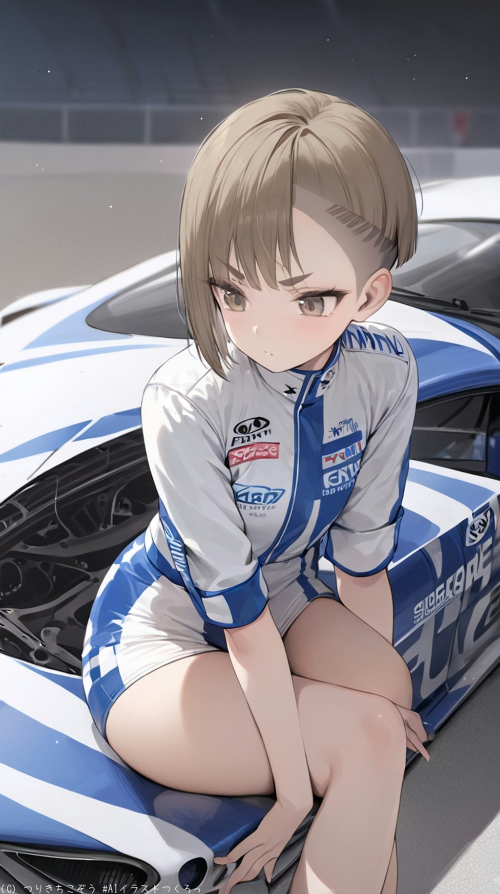 ボーイッシュなレースクイーン