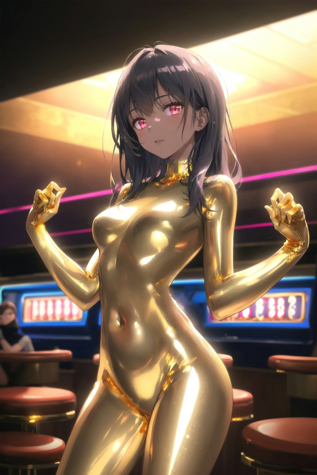 Gold casino dancer